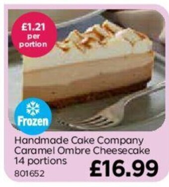 Bestway Handmade Cake Company Caramel Ombre Cheesecake 14 Portions offer