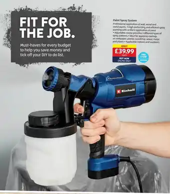 Aldi Einhell paint spray system offer