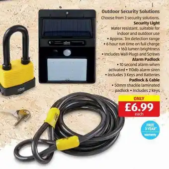 Aldi Outdoor security solutions offer