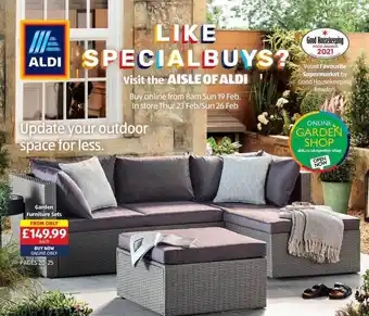 Aldi Garden furniture sets offer
