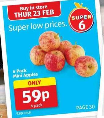 Aldi 6 pack mini apples offer