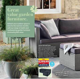 Aldi Corner sofa and cover offer