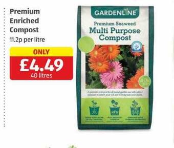 Aldi Premium enriched compost offer
