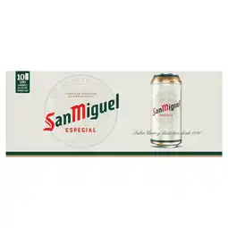 Tesco San miguel lager 10x440ml can offer