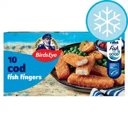 Tesco Birds eye cod fish fingers 10 pack 280g offer