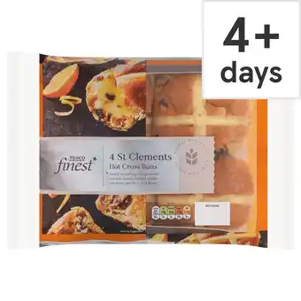 Tesco Tesco finest 4 st clements hot cross buns offer