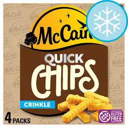 Tesco Mccain quick chips crinkles 4 x 100g offer