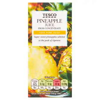 Tesco Tesco pineapple juice from concentrate 200ml offer