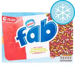 Tesco Nestle fab strawberry ice lollies 6 x 58ml offer