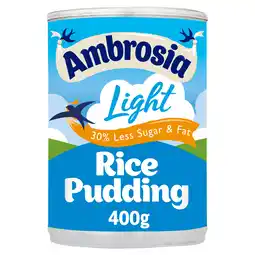 Tesco Ambrosia low fat rice pudding 400g tin offer