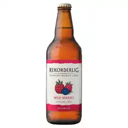 Tesco Rekorderlig wild berries cider 500ml bottle offer