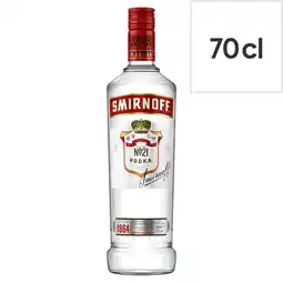 Tesco Smirnoff red label vodka 70cl bottle offer