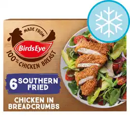 Tesco Birds eye 6 southern fried chicken in breadcrumbs 540g offer