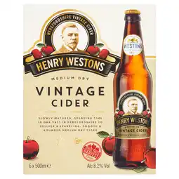 Tesco Henry westons vintage cider 6x500ml offer