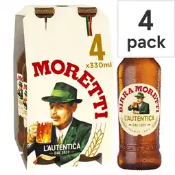 Tesco Birra moretti lager 4x330ml offer