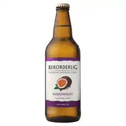 Tesco Rekorderlig passion fruit 500ml bottle offer