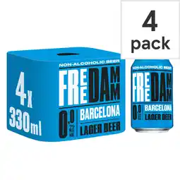 Tesco Free damm lager 4x330ml offer