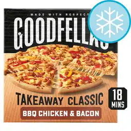 Tesco Goodfellas takeaway chicken & bacon bbq pizza 549g offer