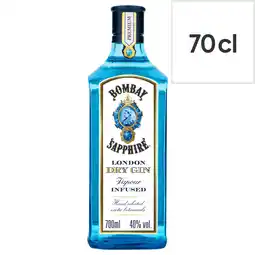Tesco Bombay sapphire gin 70cl offer