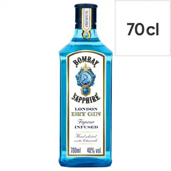 Tesco Bombay sapphire gin 70cl offer