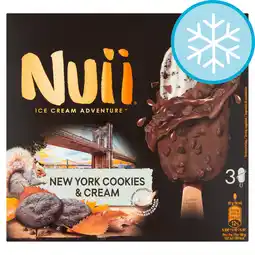 Tesco Nuii new york cookies & cream ice cream 3x90ml offer