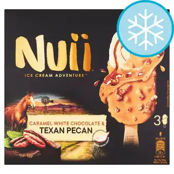Tesco Nuii caramel white chocolate & pecan ice cream 3 pack 270ml offer
