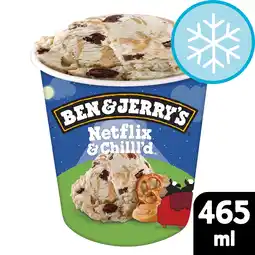 Tesco Ben and jerry's netflix & chilld ice cream 465ml offer