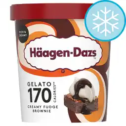 Tesco Haagen dazs gelato creamy fudge brownie ice cream 460ml offer