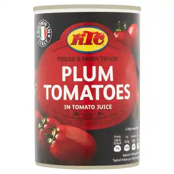 Morrisons Ktc plum peeled tomatoes offer