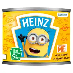 Morrisons Heinz despicable me minions pasta shapes in tomato sauce offer