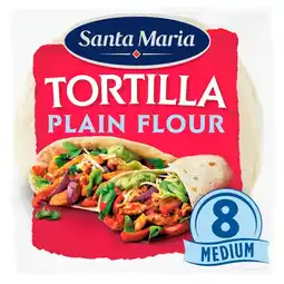 Morrisons Santa maria 8 plain flour soft tortillla offer