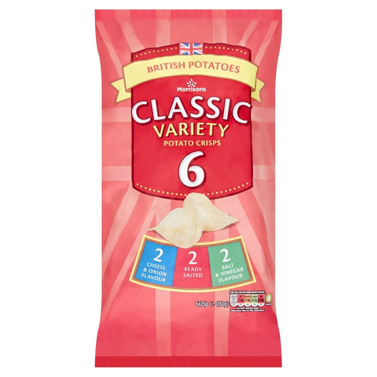 Morrisons variety crisps 6 x 25g offer at Morrisons