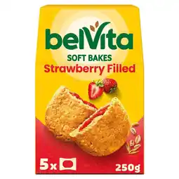 Morrisons Belvita breakfast biscuits soft bakes strawberry filled 5 pack offer