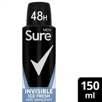 Morrisons Sure men invisible ice anti-perspirant deodorant aerosol offer