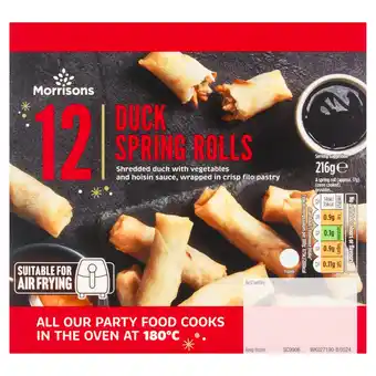 Morrisons Morrisons 12 duck spring rolls offer
