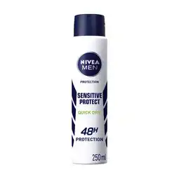 Morrisons Nivea men anti-perspirant deodorant spray, sensitive protect, 48 hrs offer