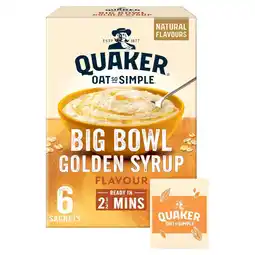 Morrisons Quaker oat so simple big bowl golden syrup offer