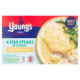 Morrisons Young's 4 fish steaks in butter sauce offer