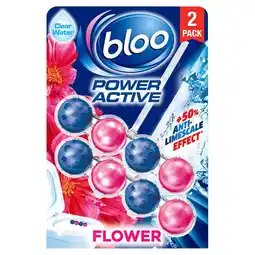 Morrisons Bloo power active flowers twin toilet rim block offer