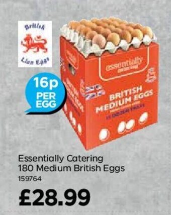 Bestway Essentially Catering 180 Medium British Eggs offer