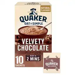 Morrisons Quaker oat so simple velvety chocolate 10 sachets offer