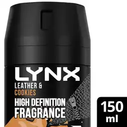 Morrisons Lynx collision leather + cookies body spray for men offer