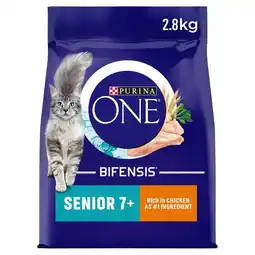 Morrisons Purina one 7+ dry cat food rich in chicken 2.8kg offer
