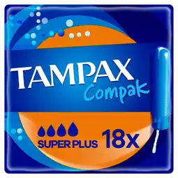 Morrisons Tampax compak super plus tampons with applicator 18 pack offer