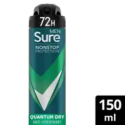 Morrisons Sure for men quantum dry anti perspirant nonstop deodorant offer