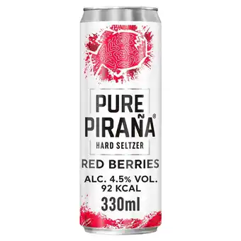 Morrisons Pure pirana hard seltzer red berries offer