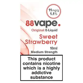 Morrisons 88vape original 11mg sweet strawberry offer
