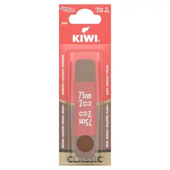 Morrisons Kiwi shoe classic round lace brown 75cm offer