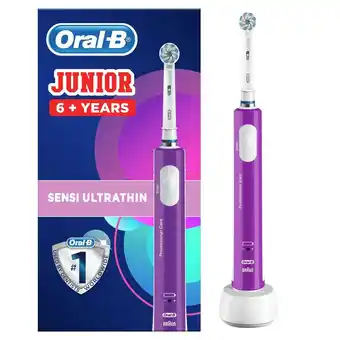 Morrisons Oral-b junior rechargeable purple electric toothbrush 6+ years offer
