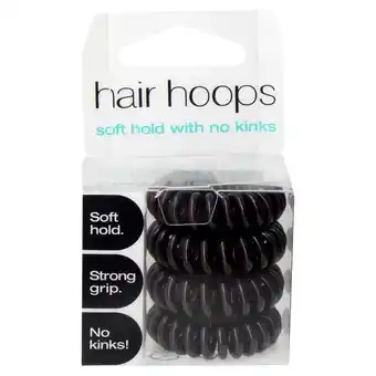 Morrisons Glow hair hoops black 4 pack offer